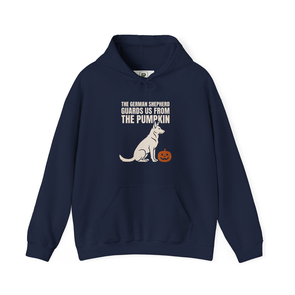 Halloween Kangaroo Hoodie — "She Thinks Her Siblings Are From the Pumpkin" Cute Fall Sweatshirt