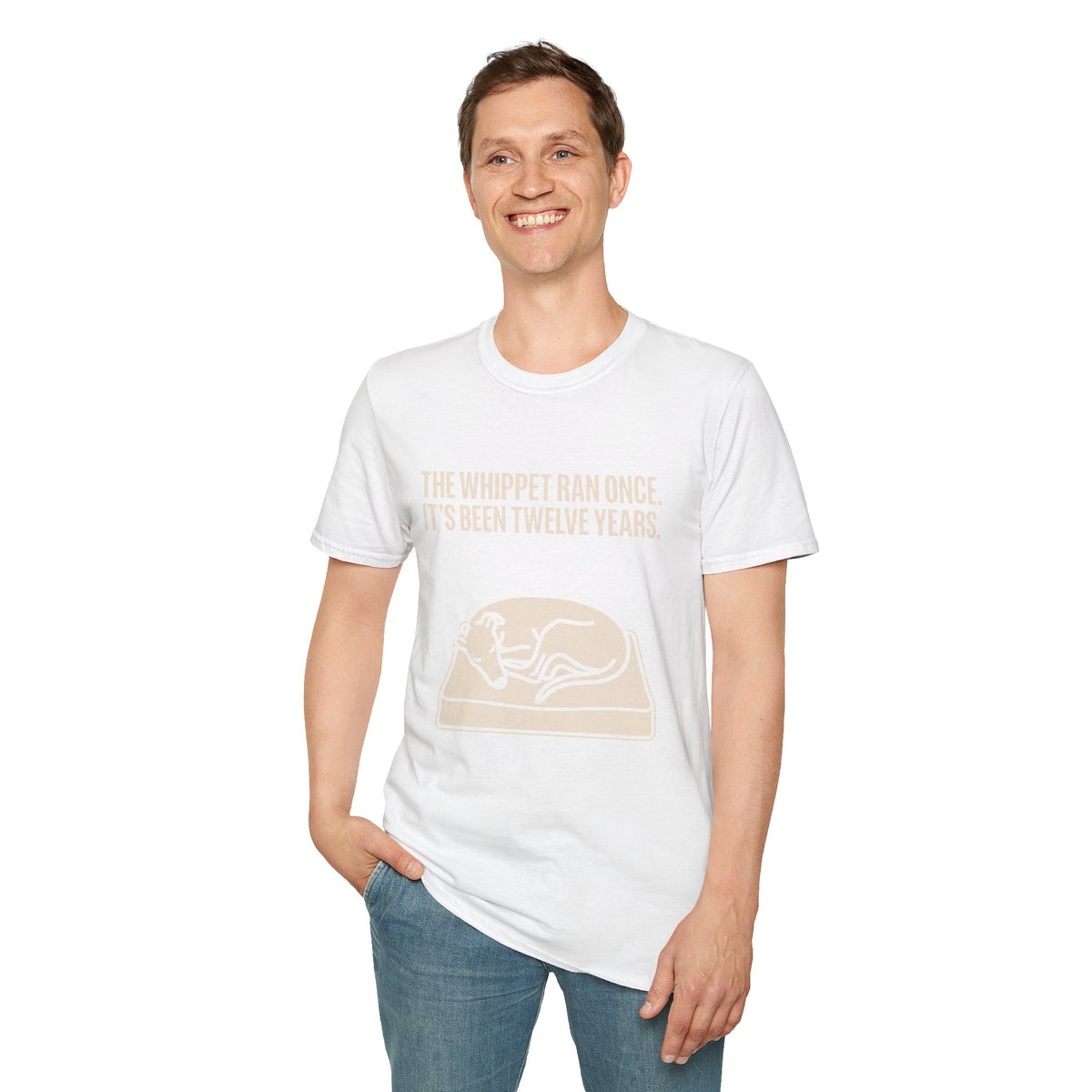 Whippet Dog T-Shirt - "The Whippet Ran Once, It's Been Twelve Years" Vintage Pet Tee