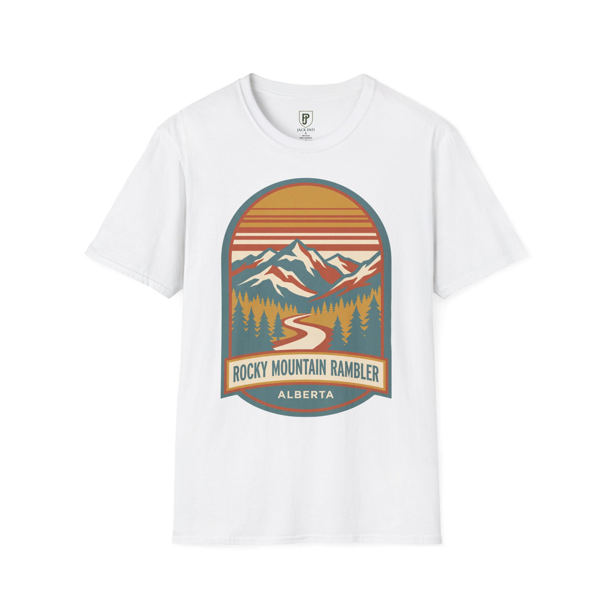 Rocky Mountain Rambler T-Shirt — Vintage Sunset Mountains Graphic (Alberta)