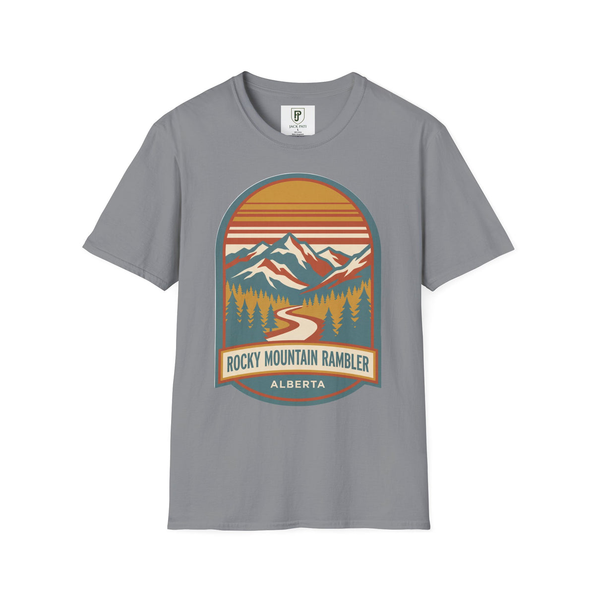 Rocky Mountain Rambler T-Shirt — Vintage Sunset Mountains Graphic (Alberta)