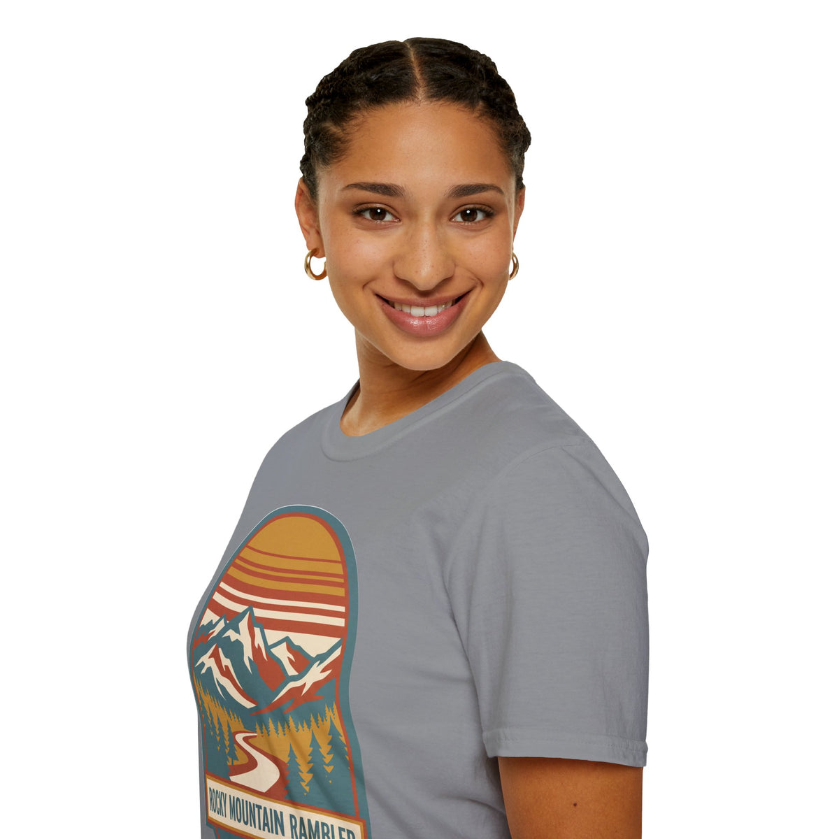 Rocky Mountain Rambler T-Shirt — Vintage Sunset Mountains Graphic (Alberta)