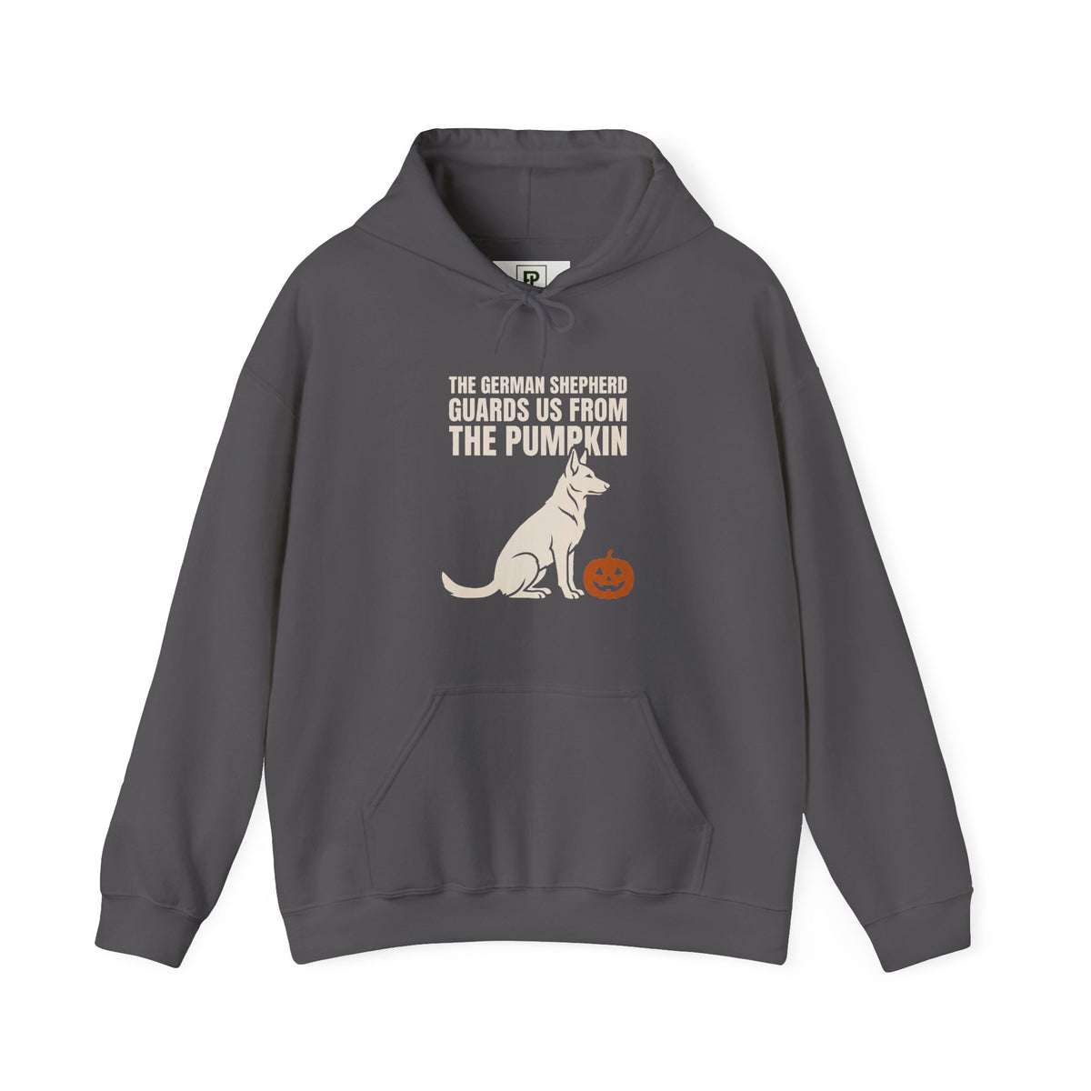 Halloween Kangaroo Hoodie — "She Thinks Her Siblings Are From the Pumpkin" Cute Fall Sweatshirt