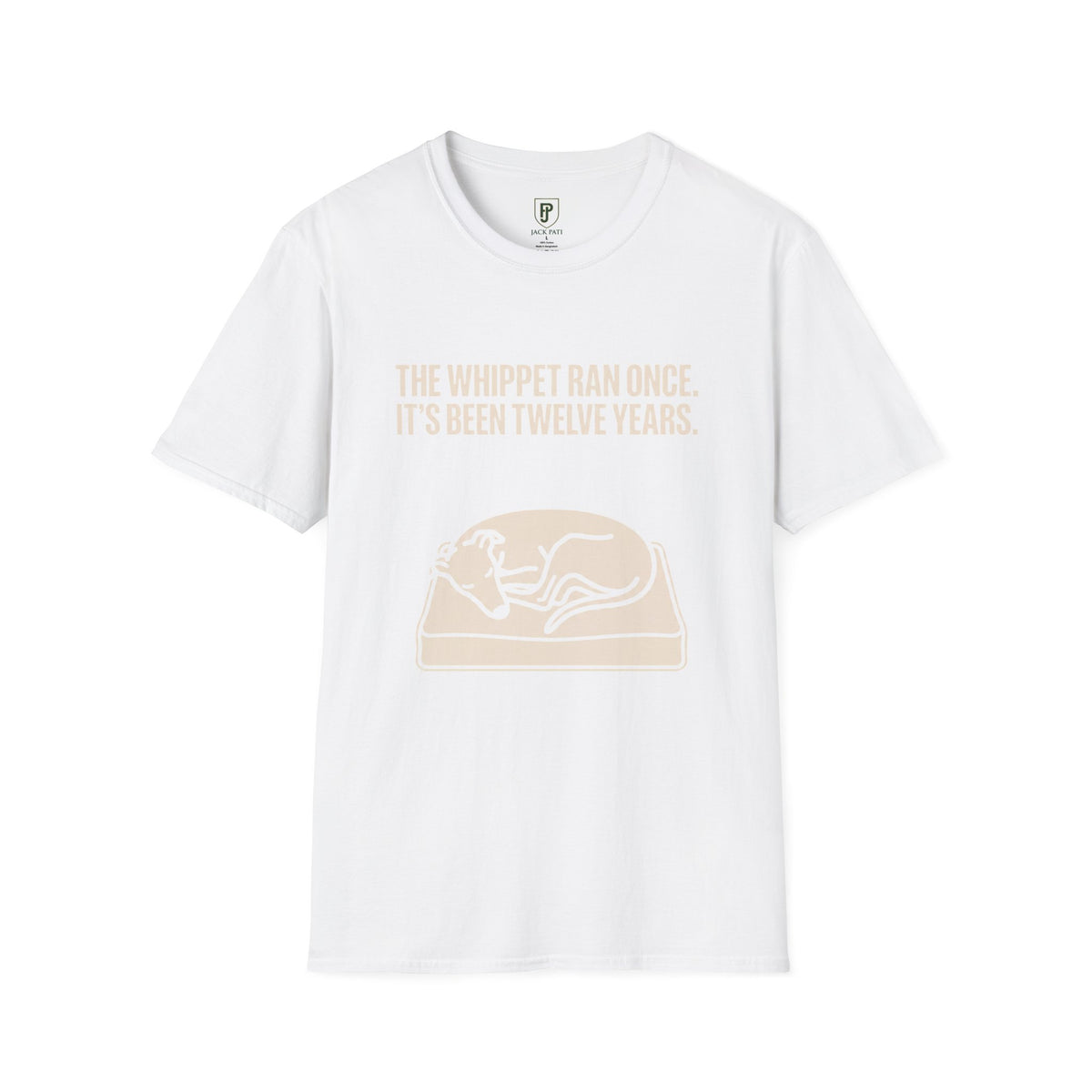 Whippet Dog T-Shirt - "The Whippet Ran Once, It's Been Twelve Years" Vintage Pet Tee