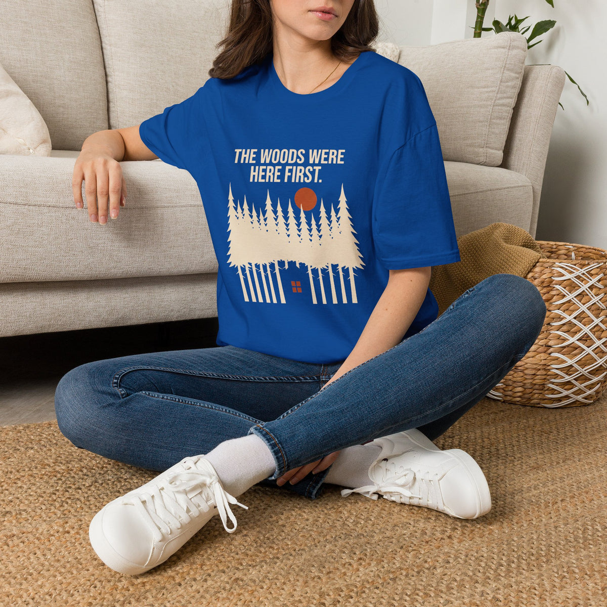T-shirt — T-shirt graphique vintage "The Woods Were Here First"