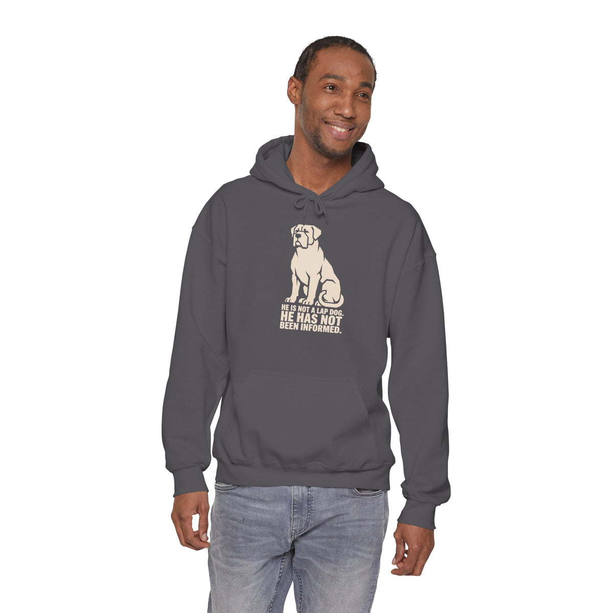 Dog Rescue Hoodie - 'He Has Not' Labrador Graphic Sweatshirt for Animal Lovers