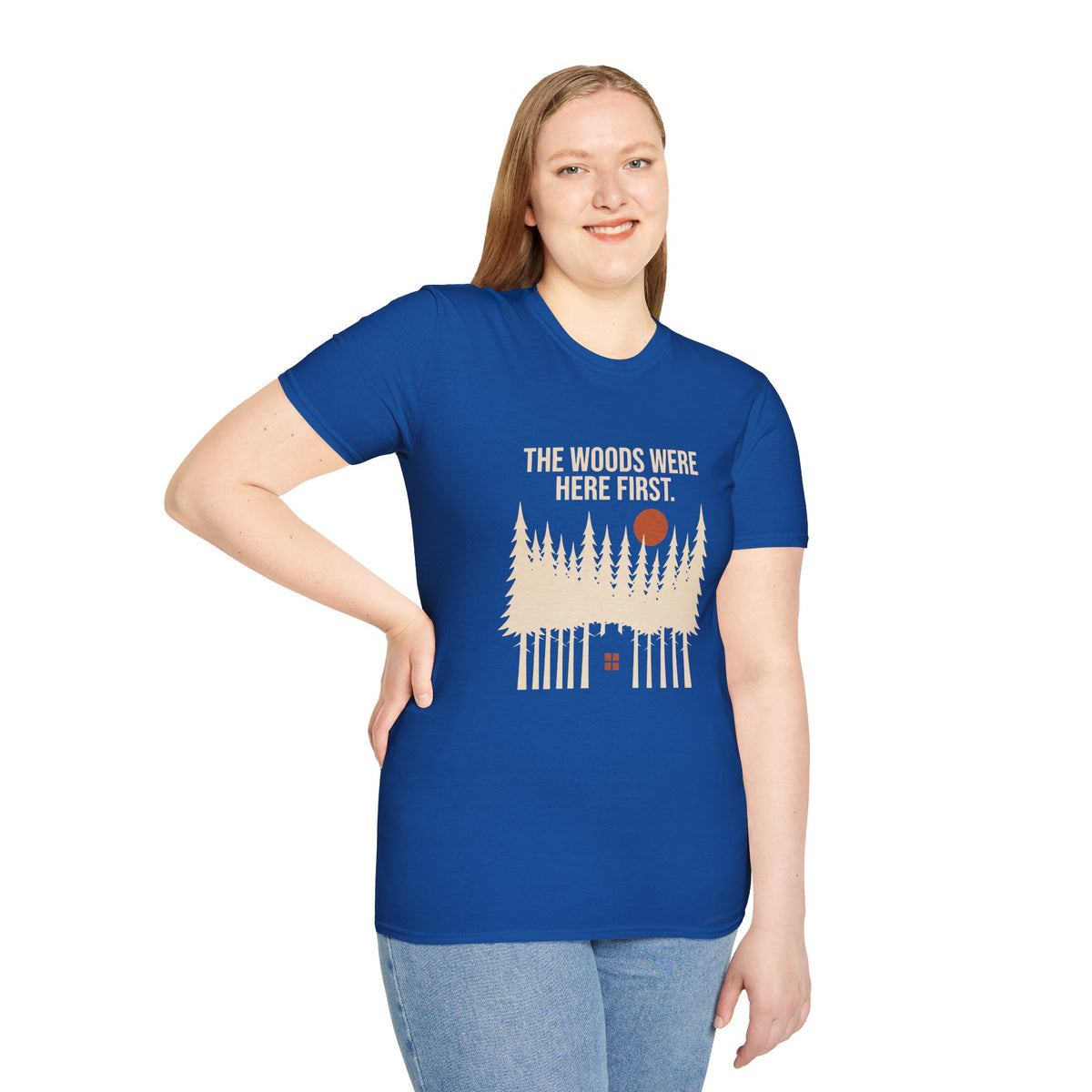 T-shirt — T-shirt graphique vintage "The Woods Were Here First"