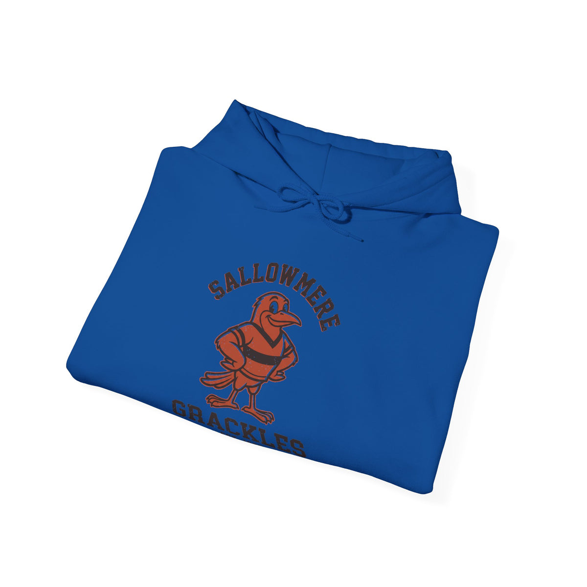 Sallowmere Grackles Hoodie — Sweat-shirt vintage mascotte collège à col ras du cou