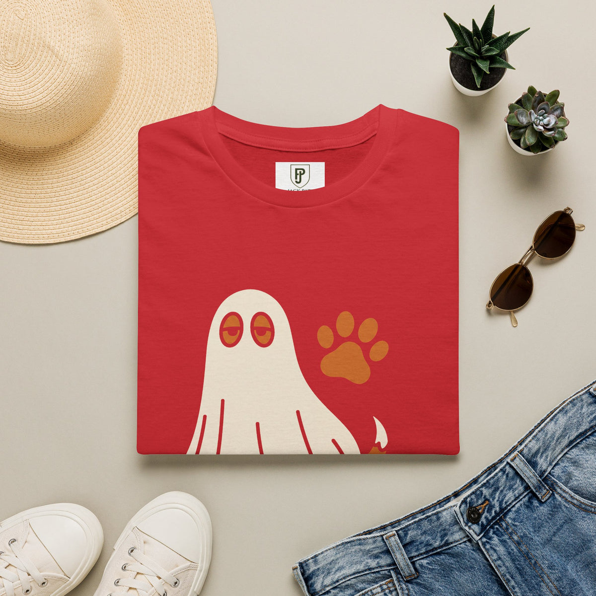 Dog Hair New Season T-Shirt — Cute Ghost & Paw Pet Lover Tee