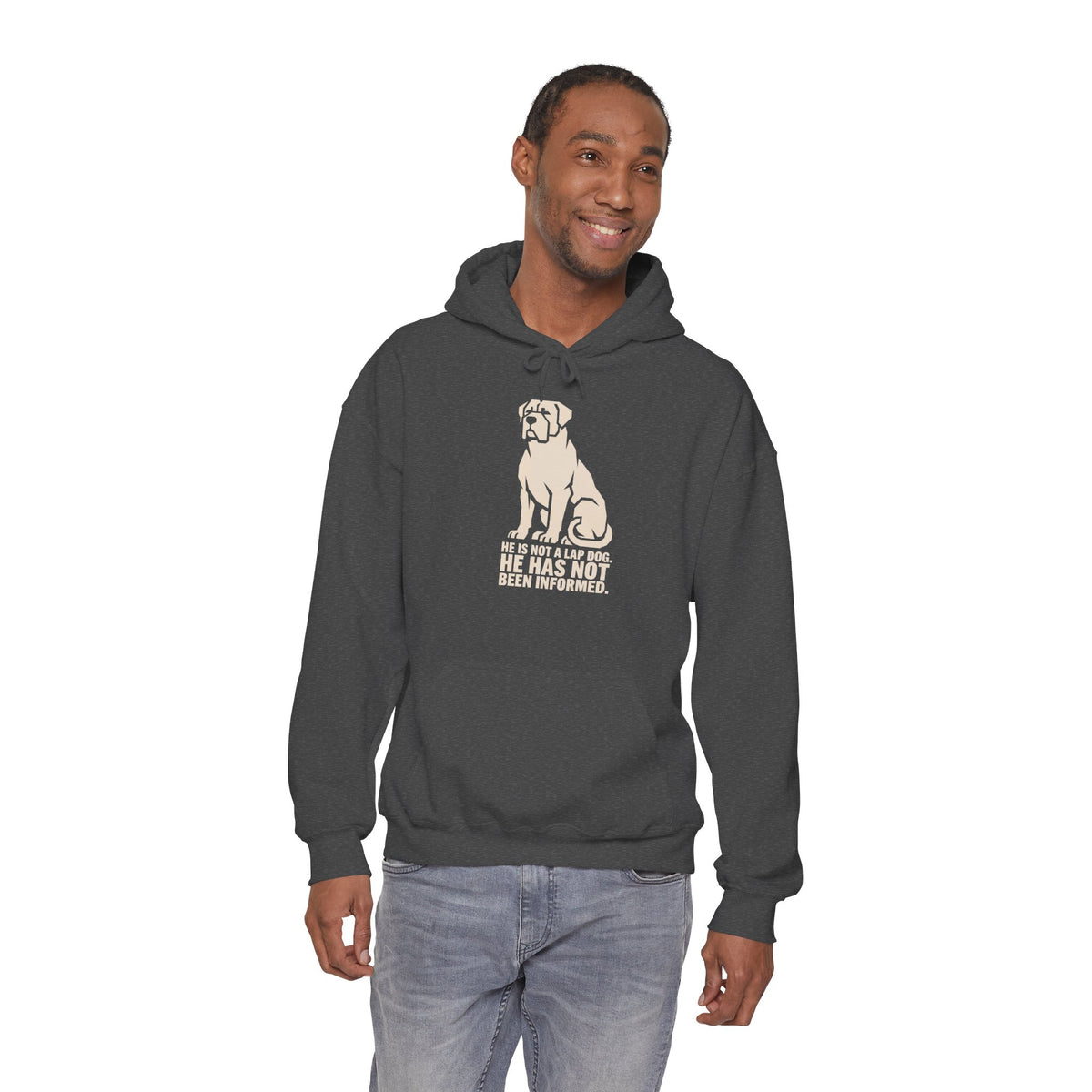 Dog Rescue Hoodie - 'He Has Not' Labrador Graphic Sweatshirt for Animal Lovers