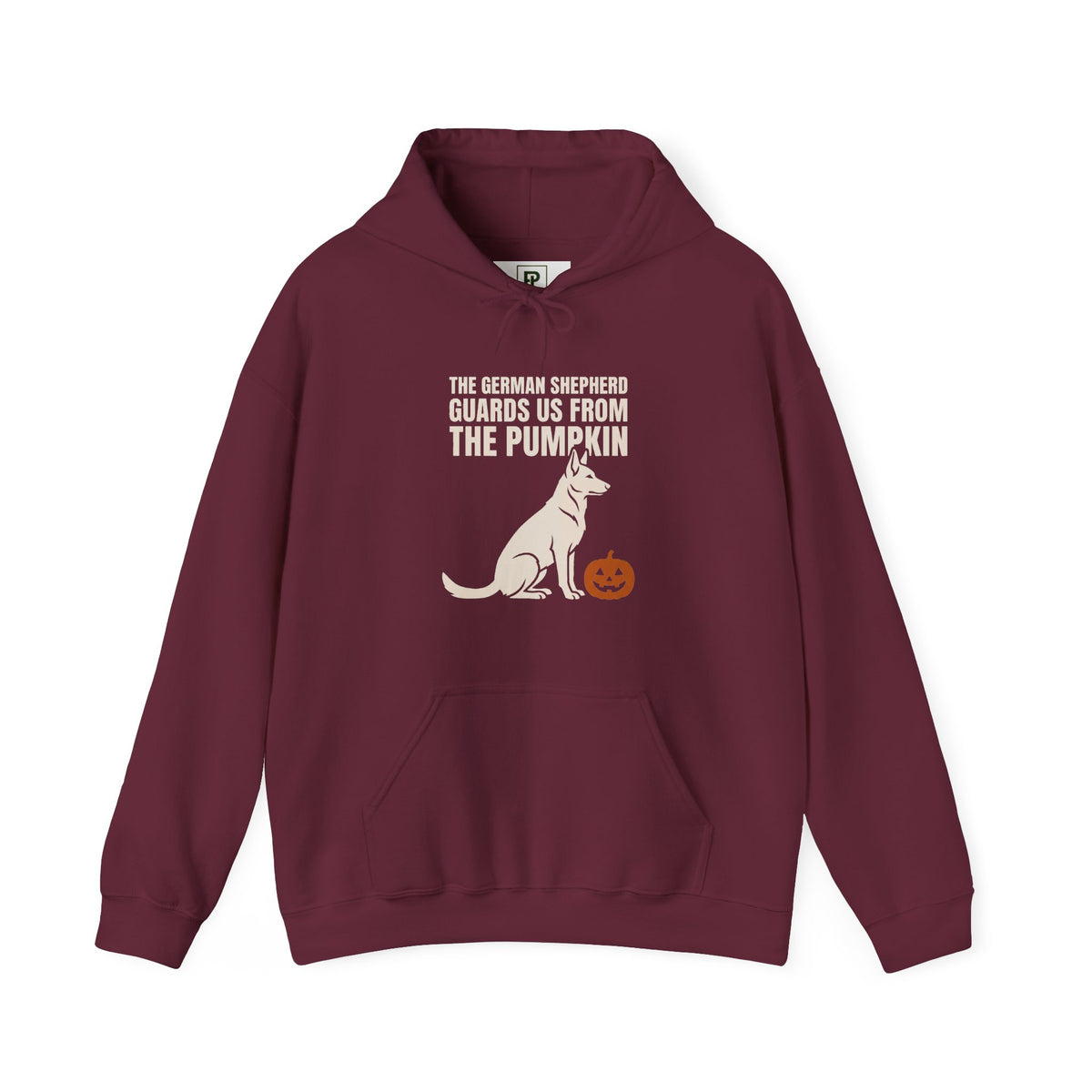 Halloween Kangaroo Hoodie — "She Thinks Her Siblings Are From the Pumpkin" Cute Fall Sweatshirt