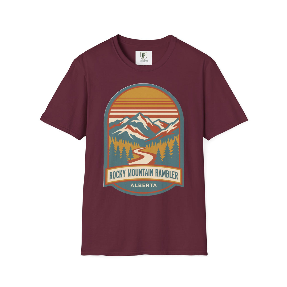 Rocky Mountain Rambler T-Shirt — Vintage Sunset Mountains Graphic (Alberta)