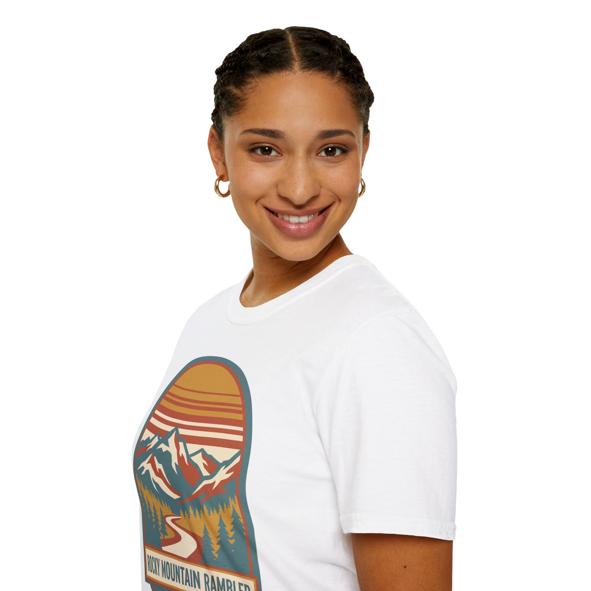 Rocky Mountain Rambler T-Shirt — Vintage Sunset Mountains Graphic (Alberta)