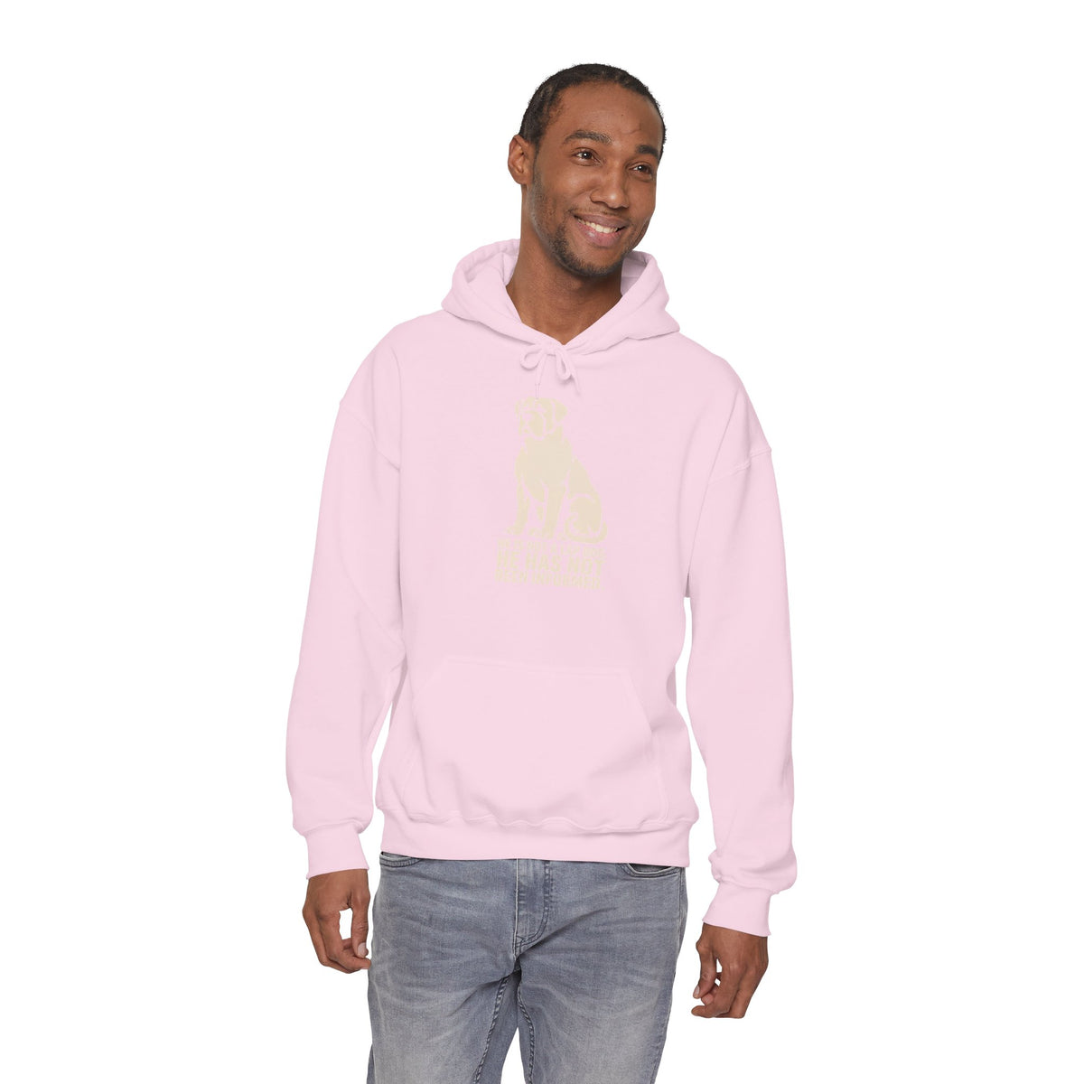 Dog Rescue Hoodie - 'He Has Not' Labrador Graphic Sweatshirt for Animal Lovers